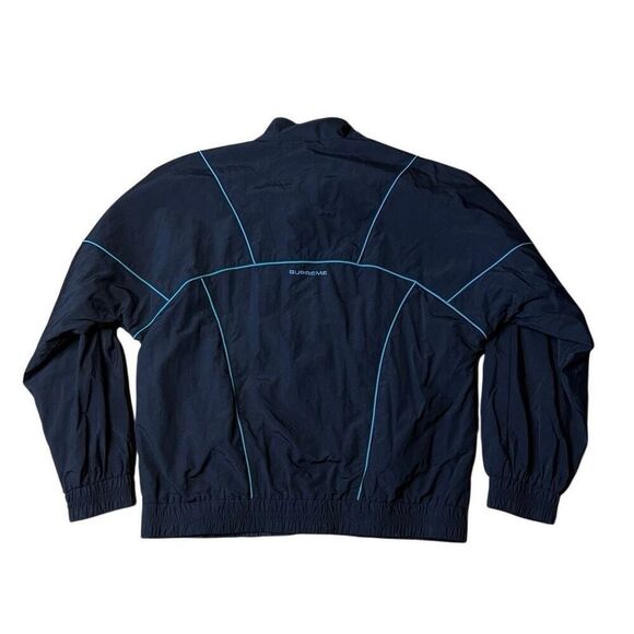 Supreme Black/Blue Teal Piping Track Jacket Large Y2K - Picture 4 of 9
